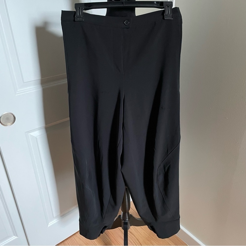 Elm Design Black Adjustable Buckle Hem Wide Leg Two Pocket Trousers EUC Size 4